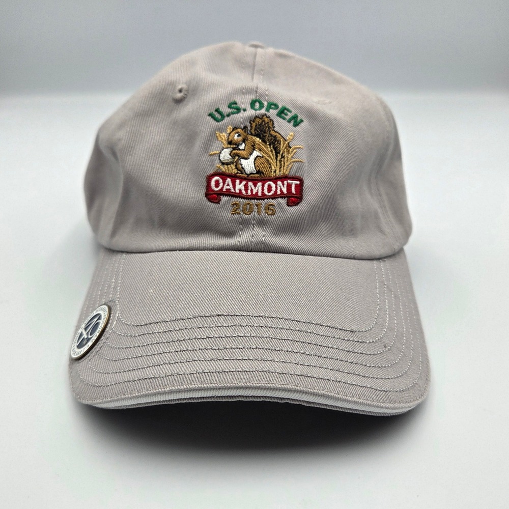 USGA Hat U.S. Open Oakmont 2016 Mens OSFM Tan Excellent Member 40th Anniversary